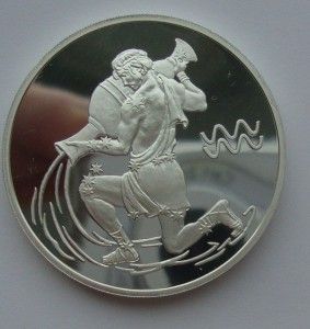 3 рубля, 2004г "Водолей" -900пр,вес-31.1гр