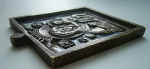 Иконка медная - Богородица Одигитрия - эмали
