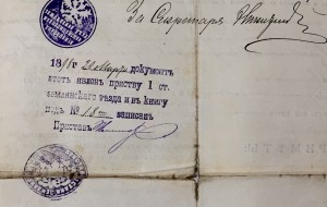 Билетъ иностранцу отъ Воронежскаго губернатора 1898 годъ.