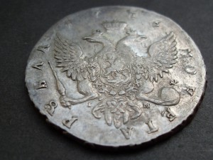 1 рубль 1756 г. СПБ . Портрет Б.Скотта.