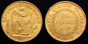 Франция 20 франков 1877г.