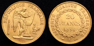 Франция 20 франков 1896г.