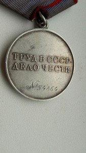 За Трудовую доблесть № 54***.