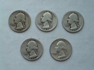 Монеты "Quarter Dollar". Серебро.