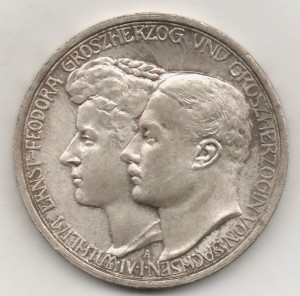 САКСОНИЯ 3 марки 1910 свадьебный