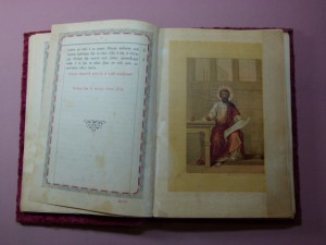 Святое Евангелие, 1900 г. бархат, накладки.