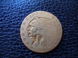 2 1/2 $ индеец 1911 г.