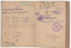 СПРАВКА об освобождении из лагеря военнопленных 7.09.1945