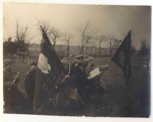 На Одере. Вручение гвардейского знамени. 18 марта 1945 г.