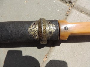 Кинжал с бронзовой всечкой, с подкольчужником.