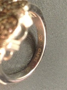 Новое кольцо фирмы GAFRI с цветными бриллиантами. Красивое!