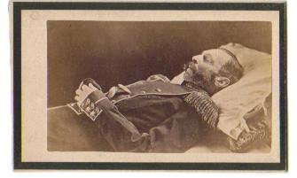 Фото Визитка Царь Александр-II на Смертном Одре 1881 г.