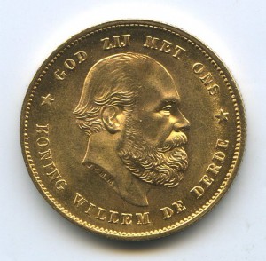 10 гульденов Нидерланды 1879 год