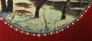 Портсигар 875 пр., с картиной Грачи прилетели Федоскино 1953