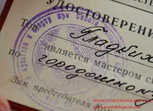 Мастер спорта СССР №181822 (городошный спорт).