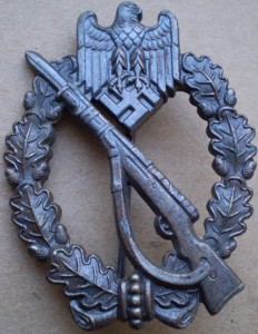 Пехотный штурмовой знак в бронзе. Люкс.