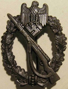 Пехотный штурмовой знак в бронзе. Люкс.