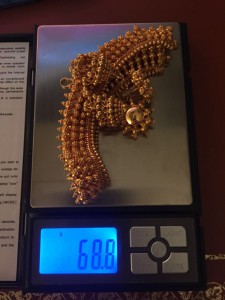 ЗОЛОТОЙ ГАРНИТУР КОМПЛЕКТ СЕРЬГИ + КОЛЬЕ 22 К 916 ПРОБА