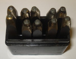 Набор ударных клейм (шрифтов) по металлу №2. СССР (новые!!!)