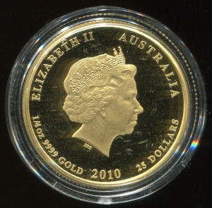 $25-золото-год ТИГРА-Австралия