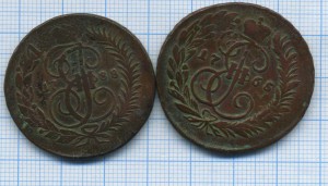 2 коп 1765 1788 перечекан