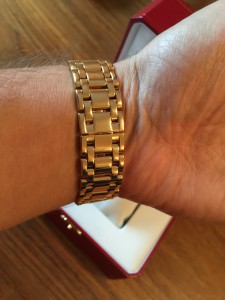 Золотые CARTIER AUTOMATIC LARGE SIZE TANK AMERICAINE YELLOW