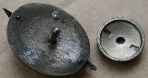 Гайка к знакам Краснокамского МД, образца 1942-го года. ЛЮКС