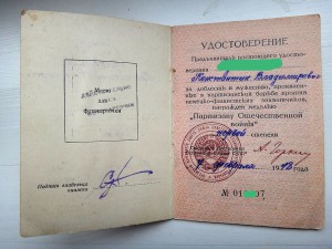 Партизан 1-й степени