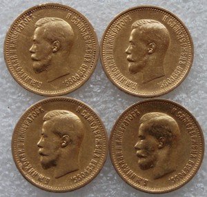 4 червонца 1898-1900-х г.