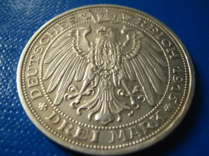 3 МАРКИ 1915 МЕКЛЕНБУРГ-ШВЕРИН R
