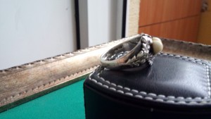 Кольцо лесничего,Серебро 800+лисьи зубы, Германия,