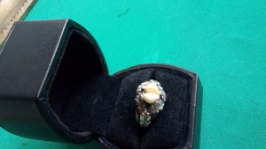 Кольцо лесничего,Серебро 800+лисьи зубы, Германия,