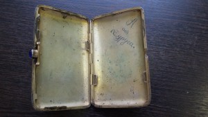 Портсигар серебро 84, эмаль. Семен Казаков.