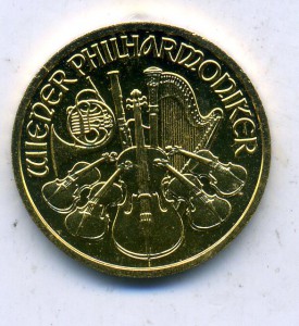 10 евро, золото 1/10 унции проба 999