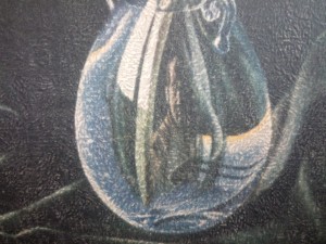 Антикварная картина "Ирисы". 19 век.