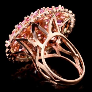 Золотое кольцо с сапифирами 11ct новое