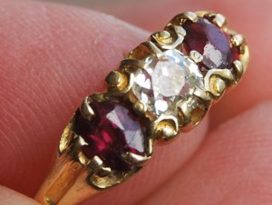 АНГЛИЯ кольцо с бриллиантом 1900 гг ПРИЯТНАЯ ЦЕНА