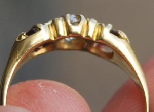 АНГЛИЯ кольцо с бриллиантом 1900 гг ПРИЯТНАЯ ЦЕНА