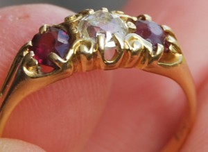 АНГЛИЯ кольцо с бриллиантом 1900 гг ПРИЯТНАЯ ЦЕНА