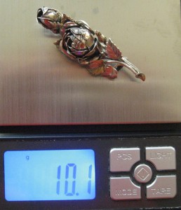 Брошь " Роза" серебро 84.