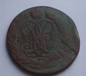 две двушки перечекана  1756 и 1763 года