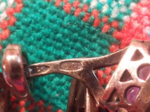 Запонки СССР - Серебро 875 . Горный хрусталь. 11 гр