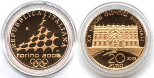 20 евро 2005 года олимпийские золото