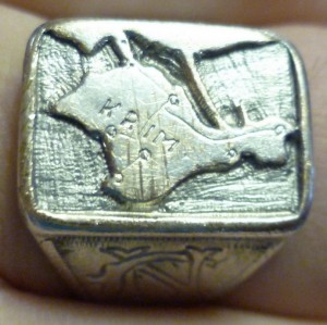 Немецкий перстень КРЫМ. Серебро. Оригинал!