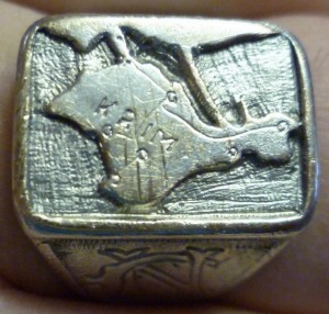 Немецкий перстень КРЫМ. Серебро. Оригинал!