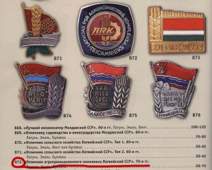 Отличник Агропромышленного комплекса Лат.ССР