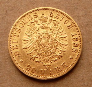 Золото Пруссия 20М 1888