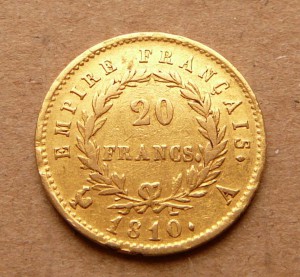Золото 20 Фр Наполеон 1810