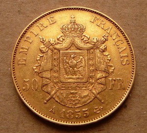 Золото 50Fr Наполеон 1855