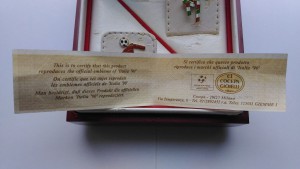 ДВА ЗНАЧКА ФУТБОЛИСТА ЗОЛОТО 750 ПРОБА ИТАЛИЯ 1990г